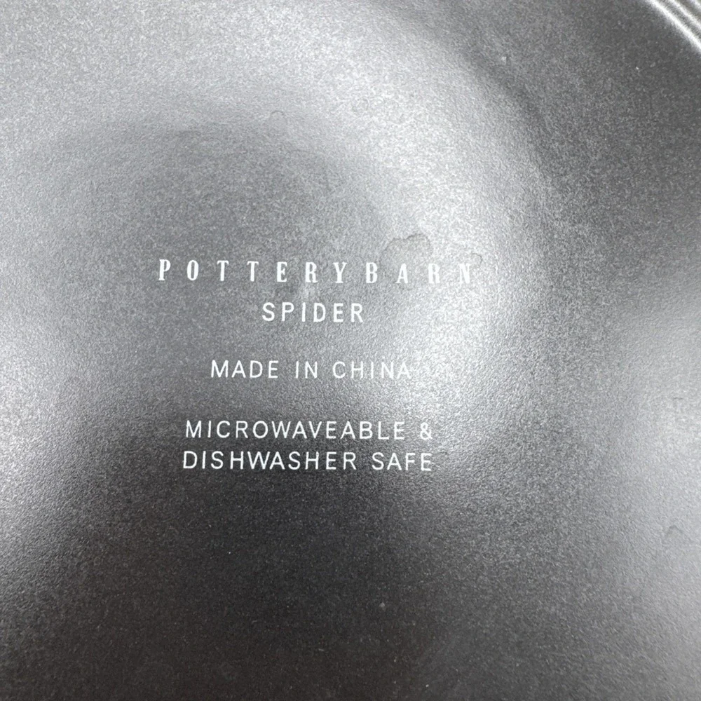 Pottery Barn Halloween Plates Set 4‎ Spiderweb Spider Web Dessert Salad Side